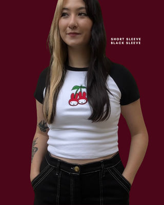 Cherry Bunny Baseball Baby Tee PREORDER