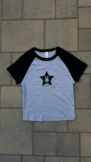 Star Bunny Baseball Baby Tee Preorder