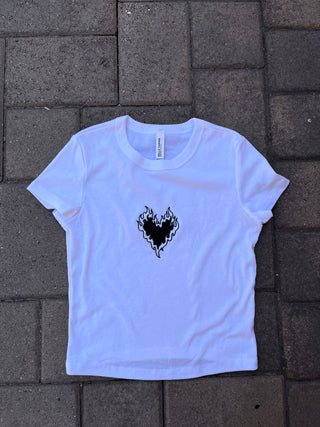 Flamin Heart baby tee PREORDER