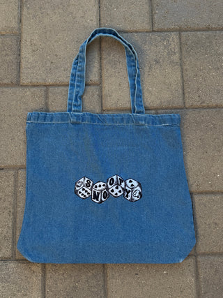 Denim dog dice Tote Bag PREORDER