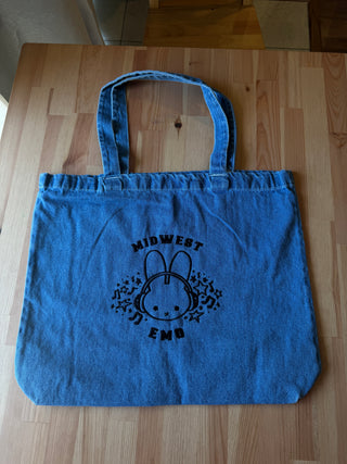 Denim music bunny Tote Bag PREORDER