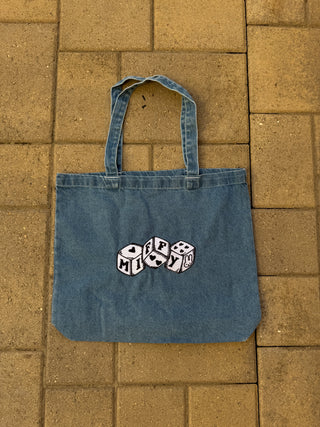 Denim bunny dice Tote Bag PREORDER
